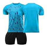 Personalisiertes Fußball Trikot Sportbekleidung Kinderfussball Trainings Tshirt Herren mit Eigenem Namen Fussball Kinder Deutschlandtrikot für Sportshirt Trainingsanzug Set Geschenk