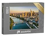 Puzzle 1000 Teile XXL „Abend über Frankfurt am Main“ – aus der Puzzle-Kollektion Skyline Frank