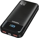Power Bank 27.000mAh 22,5W Externer Handyakku PD20W Schnell Aufladende Powerbank USB C mit LED Display 3 Ausgängen & 2 Eingängen Tragbares Ladegerät (P38S-01)