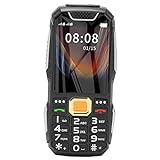 2G-Seniorenhandy, Dual-SIM-Großtastentelefon, Entsperrtes 2400-mAh-Handy mit 2,4-Zoll-HD-Bildschirm, One-Touch-Dial (9+9) für ältere Menschen (BLACK)