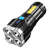 Changtai LED Mini Taschenlampe Aufladbar mit 4 Modi und Langer Laufzeit, Superhelle Torch Tragbare Handlampe für Outdoor Wandern Angeln Gassigehen Geschenk