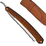 Historische Rasiermesser 6/8 Griff aus Schlangenholz- – -Rücken Klinge Hat Motiv Forge Soft Scallops Lange, Nase C