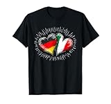 Deutschland Italien Freundschaft Herz Deutsch Italienisch T-S