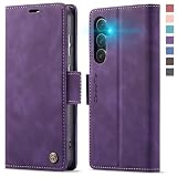 XYGLOW Handyhülle für Samsung Galaxy A55 5G Hülle Klappbar Premium PU Lederhülle Klapphülle【RFID Schutz】 Kartenfach Standfunktion Schutzhülle für Samsung A55 5G Flip Case Wallet Tasche Cover, L