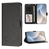 Rfvzubemok Kompatibel mit Xiaomi Mi 10T Lite 5G,Kompatibel mit Redmi Note 9 Pro 5G Kickstand Schutzhülle mit Magnetverschluss und Kartenfächern Black