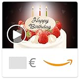 Digitaler Amazon.de Gutschein mit Animation (Geburtstagskuchen)