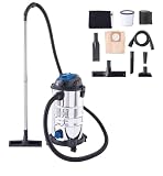 Scheppach Nass- / Trockensauger VC30 Premium | 30L Edelstahlbehälter & Zubehör | 1200W Leistung | 20kPa Saugleistung | Teleskoprohr, Werkzeugsteckdose sowie Schnellverschluss | 6m Kabel 3m S
