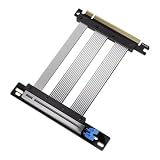 Luobannm 5.0 PCIE X16 Riser-Kabel Grafikkarte PCI-E X16 5.0 GPU-Verlängerung PCI-Riser Abgeschirmt Extender für ATX/ITX 180 Grad B