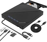 Externes Blu Ray Laufwerk - Bluray Laufwerk Extern, Externe Blu-ray Laufwerke DVD/BD Player Blu Ray Brenner Extern USB3.0 Typ-C DVD Recorder, Tragbares Blu Ray Player für PC Laptop Windows 7/8/10/11