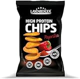 Layenberger High Protein Chips - viel Eiweiß, wenig Zucker, nicht frittiert, Single Pack (1x 75 g) - Paprik