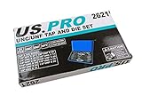 US PRO 24-teiliges UNC/UNF-Gewindeschneider-Set 2621