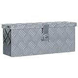 vidaXL Aluminiumkiste Silbern Alubox Aluminiumbox Transportkiste Aluk