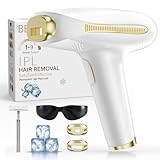 IPL Geräte Haarentfernung, 3 in 1 Dauerhafte Laser Haarentfernung mit Kühlfunktion und 25 J Max, 9 Energiestufen Epilierer Damen mit HR/SC/RA Funktion, für Gesich, Bikini, Körper, Beine,