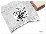 Stempel Tierstempel Biene Bienchen - Kinderstempel Geschenk für Kinder Kita Kinderzimmer Schule Einschulung Geburtstag Basteln Deko - zAcheR-fineT