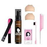 7-teiliges Perückenwerkzeug-Set, Frauen Lace Tint Melting Hair Mousse Foam 3.4oz, Mocha Dark Brown Toupees Spray Glue, Styling Wax Stick Pomade Gel, Elastic Wig Band, Net Wig Cap, Edge Brush, Comb