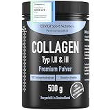 Collagen Pulver 500 Gramm - Bioaktives Kollagen Hydrolysat Peptide, Eiweiss Pulver- Geschmacksneutral, Kollagen Typ 1, 2 & 3 Lift Drink,