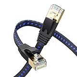 FXAVA Cat-7-Ethernet-Kabel, 30,5 m, Hochgeschwindigkeits-Netzwerkkabel, LAN-Kabel, Internet-Netzwerk-Computer-Patchkabel, für PS5, Gaming, PS4, Xbox One, PS3, PC, Laptop, Modem, Router, Computer, B