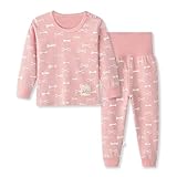 100% Baumwolle Baby Kinder Schlafanzüge Jungen Mädchen Pyjamas Set Langarm Nachtwäsche(Tag55/1-2 Jahre,Muster 8)