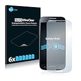 Savvies 6 Stück Schutzfolie für Samsung Galaxy S4 Mini LTE (4G) I9195 Displayschutz-Folie Ultra-Transp