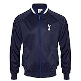 Tottenham Hotspur - Herren Trainingsjacke - Offizielles Merchandise - Dunkelblau mit gestreiftem Kragen - L