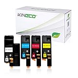 Kineco 4 Toner kompatibel mit Dell C1760nw, 1250c, C1765nfw, C1700 Series, 1350cnw, 1355cnw - Schwarz 2.000 Seiten, Color je 1.400 S