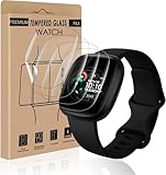 VSEER 4 Stück für Panzerglas für Fitbit Versa 3/Fitbit Sense TPU Schutzfolie, Hohe Empfindlichkeit Versa 3/Sense/Sense 2/Versa 4 Folie, Kratzfest Displayschutzfolie für Versa 3/Sense/Sense 2/Versa 4