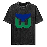 Hartford Whalers Hockey Men's T-Shirt Graphic Shirts Unisex Black Tee XL