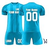 Personalisiertes Fußball Trikot 2025 Kinder Sportshirt Herren Laufshirt Kurzarm Deutschlandtrikot für Fussball Gym Trainingsanzug Trainingstrikots Tennisshirt Weiße Tshirts Geschenk