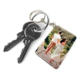 Saphir Design Schlüsselanhänger personalisiert Foto beidseitig Metall rechteckig 8x4cm | Schlüsselanhänger mit Bild 2 Motive möglich | Fotogeschenke Geschenk