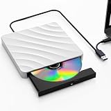 QDSYLQ Externes DVD CD Laufwerk USB: DVD Brenner Extern CD Laufwerk für Laptop PC, Externe Optische Laufwerke +/-RW ROM, Externer CD/DVD Brenner und Player für Windows 11/10/8/7/XP/Vista Linux MacOS