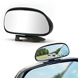 Yuentoen Toter-Winkel-Spiegel,360 Grad Rotation Verstellbar Auto Blind Spot Spiegel, Trainer Rückspiegel Drehung Weitwinkel Verstellbar Rückspiegel für Autos, LKWs, SUVs(Schwarz)