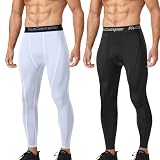 NuCamper Kompressionshose Herren, Funktionsunterwäsche Sport Leggings für Herren, Langes Laufen BaseLayer Tights Schnelltrocknend für Athletisches Training, Fitness, Basketball, Gym, Radfahren, Jogg