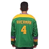 Les Averman #4 Hockeytrikot mit Entenmotiv, Grün , L