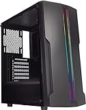 Xilence Xilent Blade X512.RGB Gaming PC Gehäuse, RGB ATX Midi Tower, grau/schw