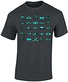Gamer Tshirt Herren - Controller - Gaming T-Shirt Herren - Gamer Shirt - Gamer Zubehör (Dark Grey XXL)