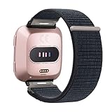 Nylon Armbänder Kompatibel mit Fitbit Versa 2 Armband, Sport Solo Loop Verstellbare Atmungsaktiv Ersatzarmband für Fitbit Versa/Versa Lite Armband für Damen Herren Nylonband (Eine Grösse,4)