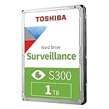 Toshiba 1TB S300 Surveillance HDD - 3.5' SATA Internal Hard Drive Supports up to 64 HD cameras at a 180TB/Year workload (HDWT720UZSVA)