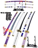 Cold Blade Roronoa Zoro Schwert - 104,1 cm Anime Katana Replik mit Gürtel und Ständer - Zoro 3 Schwerter mit authentischem Desig