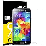 NEW'C 3 Stück, Panzer Schutz Glas für Samsung Galaxy S5 Mini, Frei von Kratzern, 9H Härte, HD Displayschutzfolie, 0.33mm Ultra-klar, Ultrabeständig