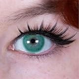 Kontaktlinsen - Grün Monatslinsen ohne Stärke – Natürliche Verde Kontaktlinsen farbig 2 Stück Farblinsen + Linsenb