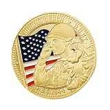 Andenken, Andenken, Münze zum 80. Geburtstag des Tages J – Andenken für Münze aus Legierung zum 80. Geburtstag des Tages | Bedeutungsvolles Andenken, elegantes Schreibtisch-Ornament für Schmink