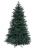 RS Trade HXT 1418 150 cm künstlicher 100% PE Spritzguss Weihnachtsbaum (Ø ca. 106 cm) mit ca. 2375 Spitzen, schwer entflammbarer Tannenbaum mit Schnellaufbau Klappsysem, inkl. Metall S
