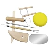 Modellier-Werkzeug Set, Holz Keramik Ton Werkzeuge Set 8 Stück Keramik Schnitzen Werkzeug für Töpfer Künstler Hochwertige Holz Keramik Ton Werkzeuge S