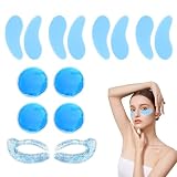 14 Stück Augenpads Wiederverwendbar, Gel Augenmaske Kühlend, Silikon Augenklappen, Gel Augenpads Für Augenentspannung und Linderung von Müdigkeit, B