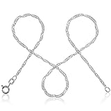 modabilé Singapurkette Damen Halskette aus 925 Sterling Silber (70cm 1,8mm breit) Silberkette ohne Anhänger Silberne Kette für Frauen Kurz S