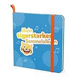 tigermedia Sammelalbum tigercards blau inkl. Sticker und exklusiver Geschichte für Kinder Geschenkidee Geburtstag Einschulung Weihnachten Z