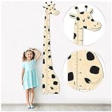 GADNIA Wachstumstabelle aus Holz für Kinder, Jungen und Mädchen | niedliche Giraffe, individuelle Höhendiagramm, Messlineal für Wand | Kinderzimmer, Spielzimmer, Kinderzimmer, Dekoration, Wandk