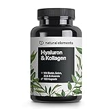 Hyaluronsäure Kollagen Komplex - 180 Kapseln - Angereichert mit Biotin, Selen, Zink, Vitamin C aus Acerola & Bambusextrakt - Laborgeprü