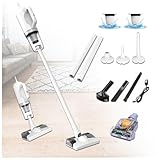 LRF-yxkj Staubsauger Mit Wischfunktion 5 in 1 Mit Wischfunktion,200ml Wassertank, Akkusauger Mit Wischfunktion Für Tierhaare, Teppich, Zuhause Und Hartb