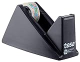 tesa Easy Cut Economy Klebebandabroller mit ecoLogo für Tische / Ökologischer Tischabroller mit Anti-Rutsch-Technologie für Klebefilm bis 10 m x 15